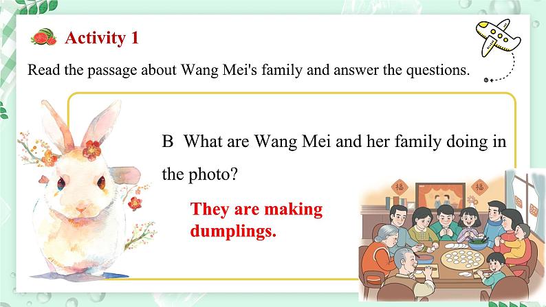 【核心素养】冀教版英语七年级上册 Unit 4 My family  Lesson 5 I love my family! 课件06