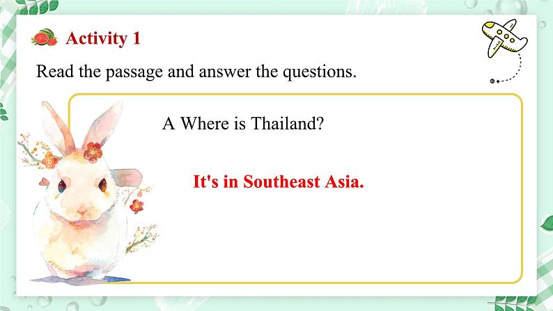 【核心素养】冀教版英语七年级上册 Unit 8 Knowing the world  Lesson 5 A profile of Thailand 课件第7页