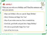 【核心素养】冀教版英语七年级上册 Unit 4 My family  Lesson 4 A birthday card 课件