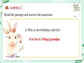 【核心素养】冀教版英语七年级上册 Unit 4 My family  Lesson 4 A birthday card 课件