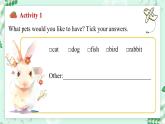 【核心素养】冀教版英语七年级上册 Unit 5 Animal friends Lesson 1  I'd like to have a pet!课件