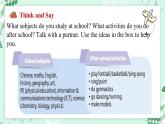 【核心素養(yǎng)】北師大版英語(yǔ)七年級(jí)上冊(cè) Unit 2 School Life Lesson 1 Topic Talk（課件）
