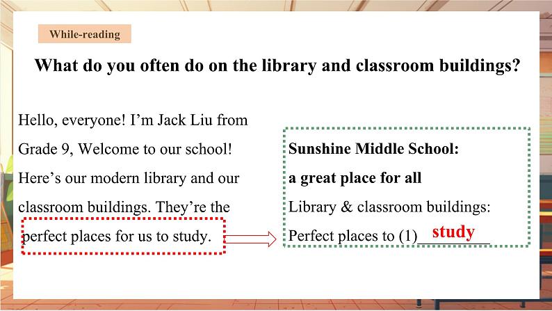 【新教材】牛津译林版英语七年级上册Unit3 Welcome to our school第2课时Reading 课件+单元整体教学设计+课时教案08