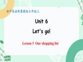 冀教版2024七年级上册英语Unit 6 Let's go ! Lesson 3 Our shopping list 课件