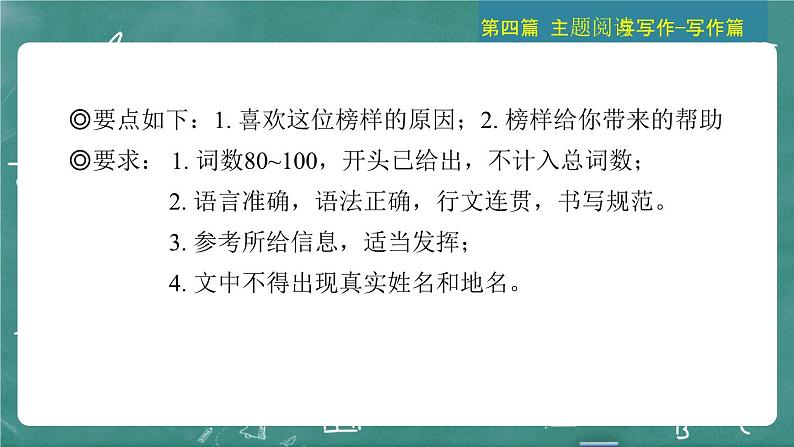 中考英语 主题阅读与写作——写作篇 主题一 人与自我 做人与做事 习题课件06