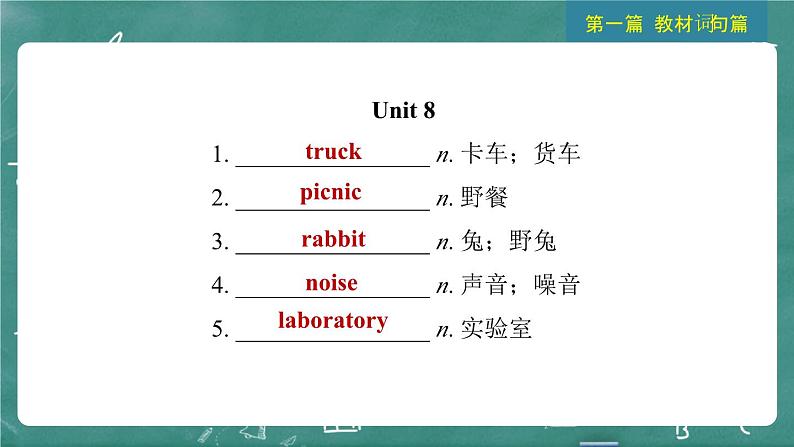 中考英语 教材词句篇 九年级全册 第19 讲 Units 7~8 习题课件第5页