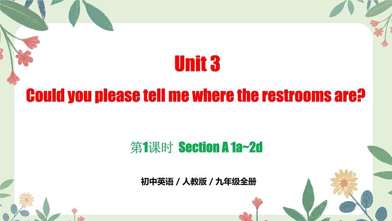 Unit 3 Section A 1a-2d（同步课件）第1页