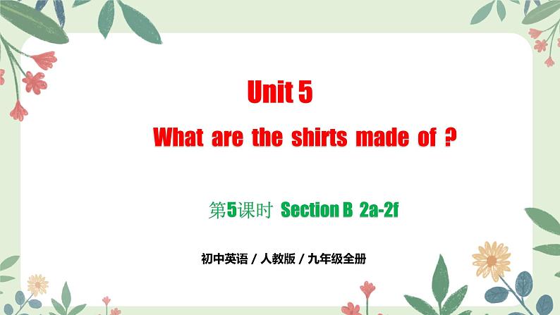 Unit 5 Section B 2a-2e（同步课件）第1页