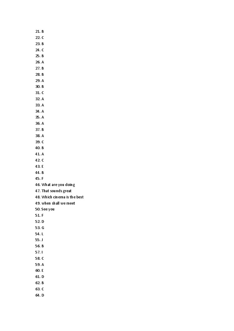 吉林省伊通满族自治县2023-2024学年八年级上学期期末考试英语试卷答案第1页