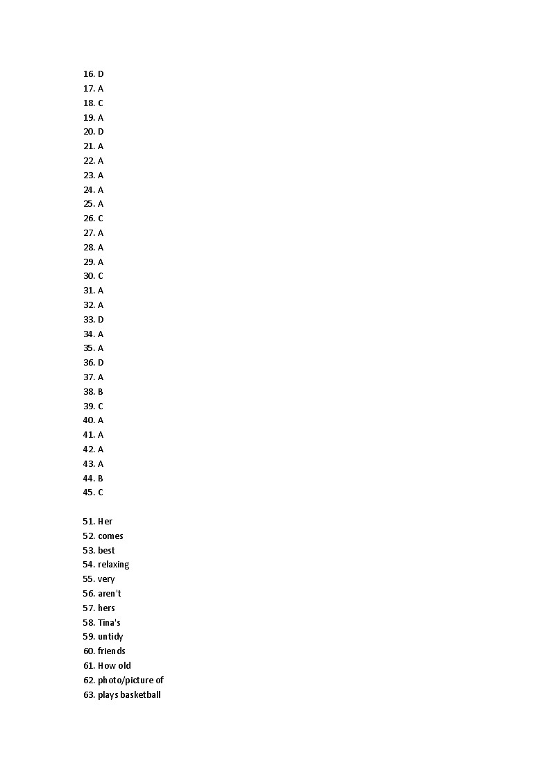 宁夏银川兴庆区2023-2024学年七年级上学期期末英语试卷答案第1页