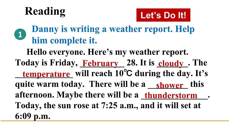 冀教版初中英语八下Unit 1 Lesson 1 How's the weather_课件+教案+素材07