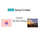 冀教版初中英語(yǔ)八下Unit 1 Lesson 3 Sun Is Rising課件+教案