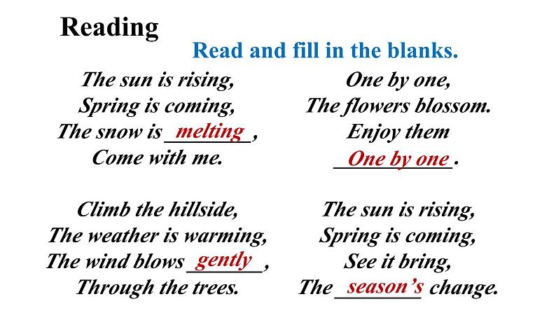 冀教版初中英语八下Unit 1 Lesson 3 Sun Is Rising课件+教案08