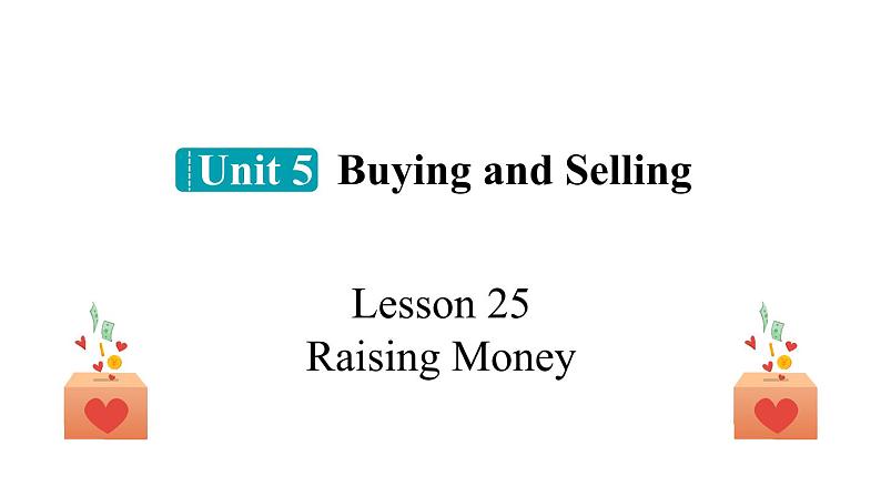 冀教版初中英语八下Unit 5 Lesson 25  Raising Money 课件+教案01