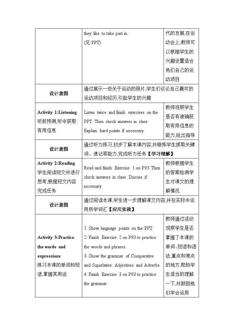 Unit 6 Lesson 36 Classroom Olympics 教案第2页