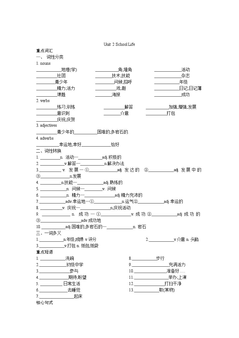 新七年级英语上册知识点清单（默写版）03