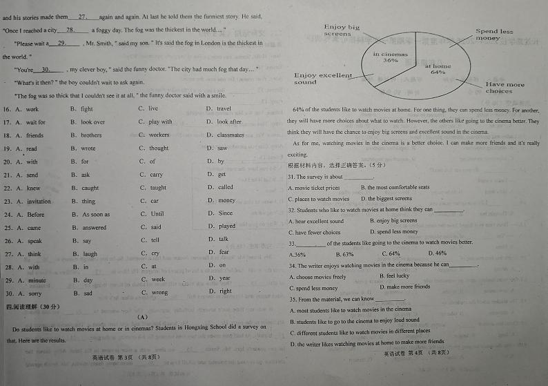 吉林省长春市长春汽车经济技术开发区长沈路学校2024-2025学年八年级上学期10月月考英语试题第2页