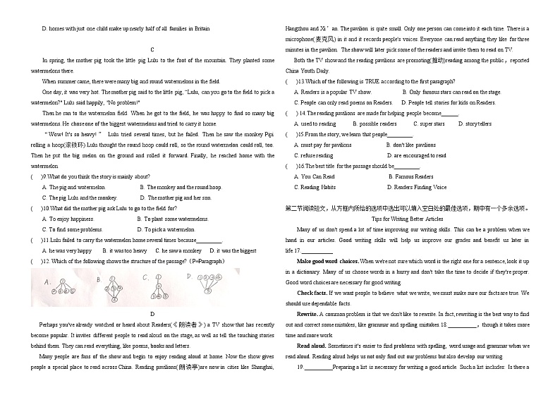 2025年中考辽宁省锦州市英语模拟练习卷（二）第2页