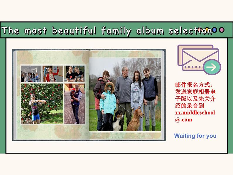 主题情境2024新教材课件 Unit 3 Family ties Presenting Ideas&Reflection (含音视频）外研版英语七上第5页