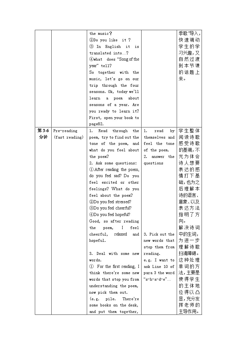 译林版英语八年级上册Unit 7 SeasonsReading 1教学设计教案第2页