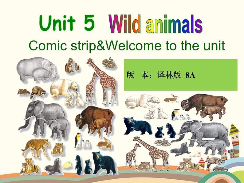 译林版英语八年级上册Unit 5 Wild animal 第一课时课件第1页