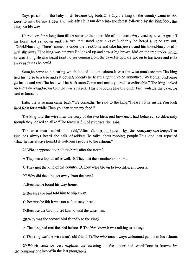 广东省广州市绿翠现代实验学校2024-2025学年九年级上学期10月月考英语试题03