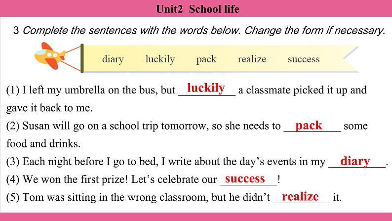 Unit2  School life Section4、Checking your progress 课件-2024-2025学年沪教版（2024）七年级英语上册第7页