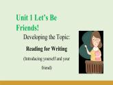 仁愛科普版（2024）七年級英語上冊課件 Unit 1  第7課時 Reading for Writing