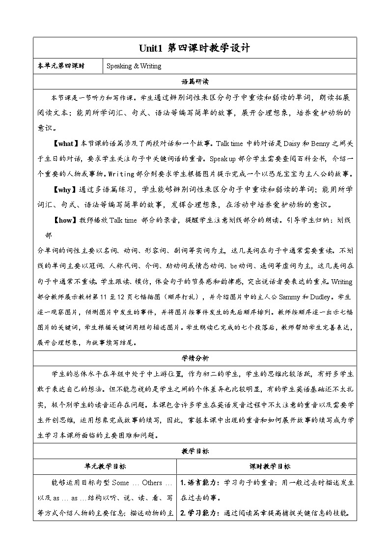 沪教牛津版（六三制三起）英语八上Unit 1 第四课时 Speaking & Writing课件+大单元整体教学设计课件+素材01