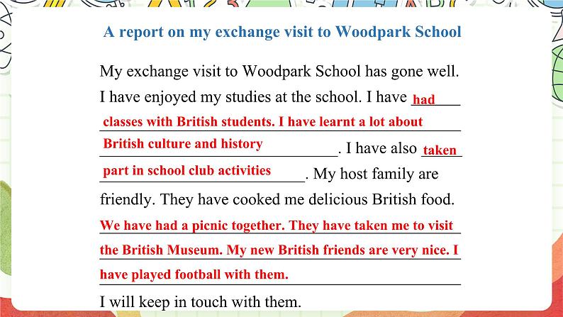 沪教牛津版（六三制三起）英语八上Unit  5  Educational exchanges Writing课件第6页