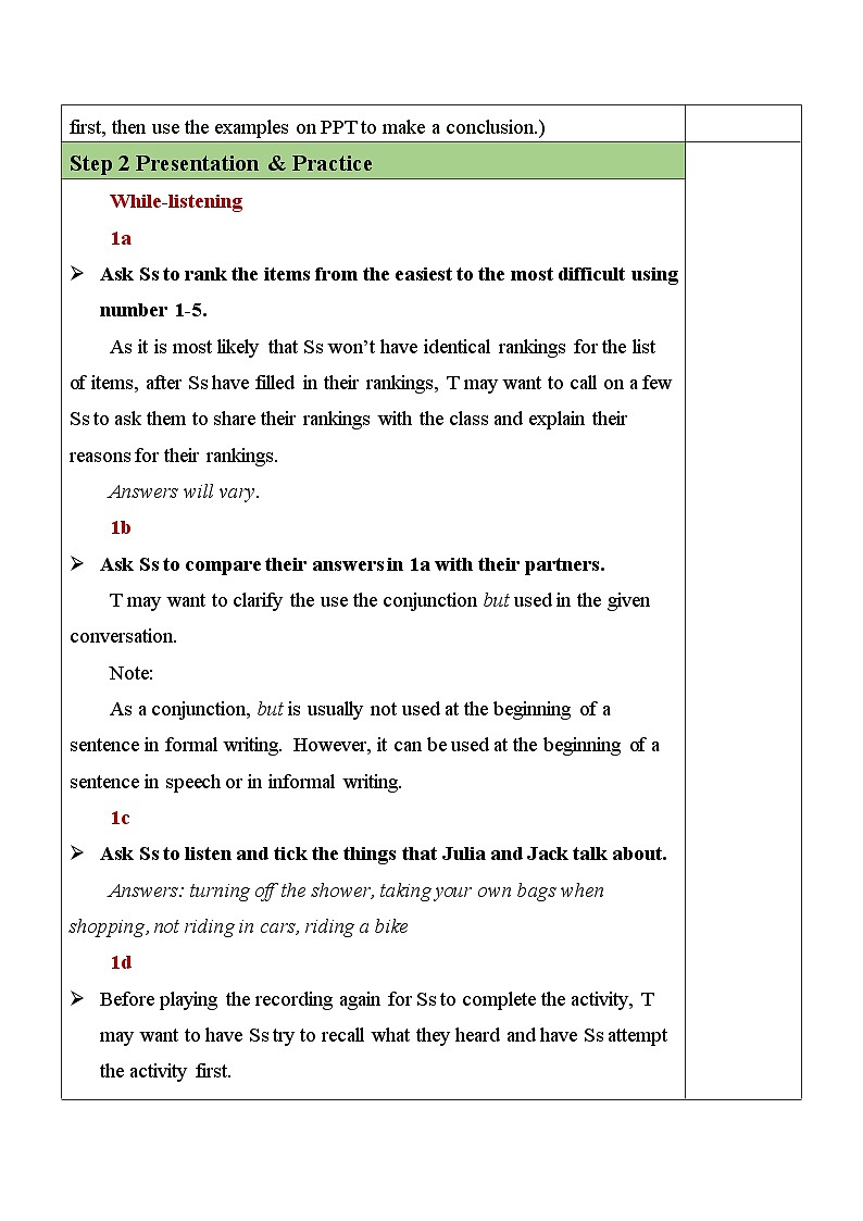 最新人教新目标版九下英语Unit13SectionB(1a-1c)【教案】第2页
