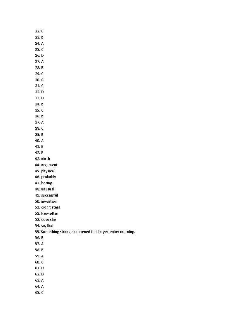 上海市浦东新区2022-2023学年八年级上学期期中质量检测英语试题答案第1页