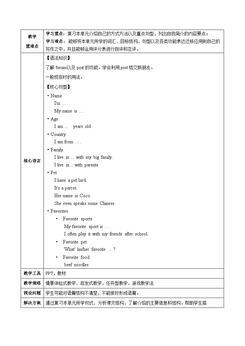 2024年新版人教版七年级上册英语Unit 1（第5课时 Section B Project）课件+教案+导学案+分层作业含解析版+素材02