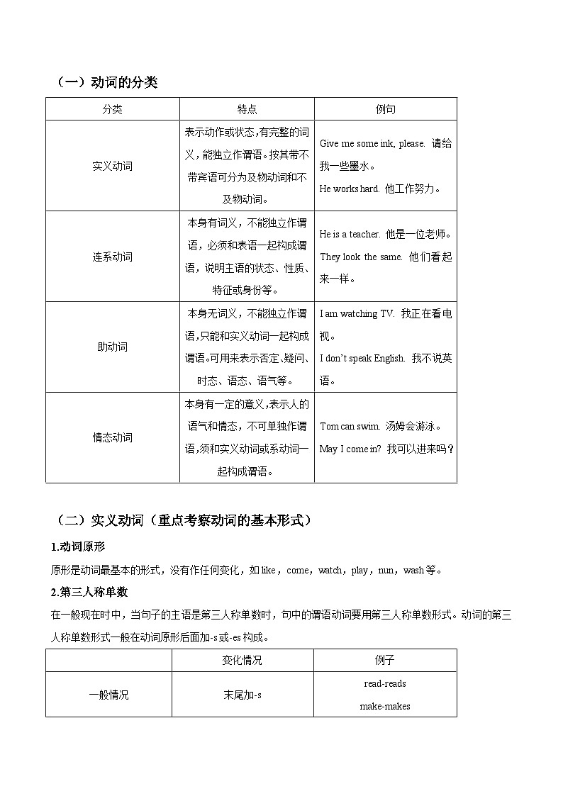 第2讲 中考必考语法专项—动词和动词短语（原卷版）-2025年精编中考英语语法高效复习第3页