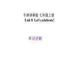 新牛津译林（2024）七上Unit 8  Let's celebrate词汇课件