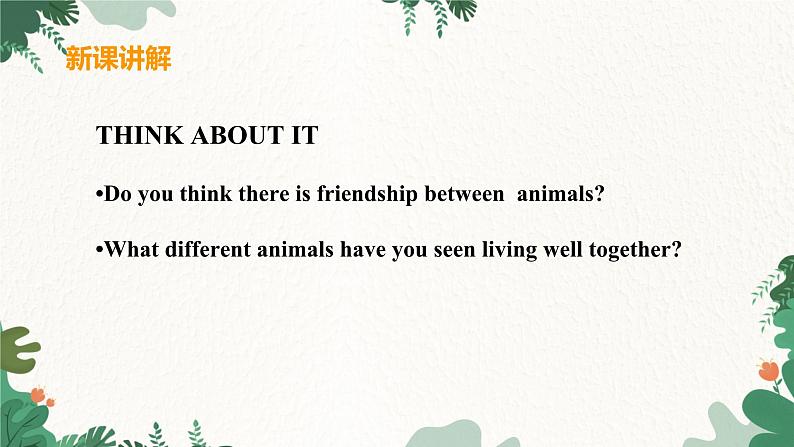 冀教版英语八年级下册 Unit3 Animals Are Our Friends Lesson 18 Friendship Between Animals课件05