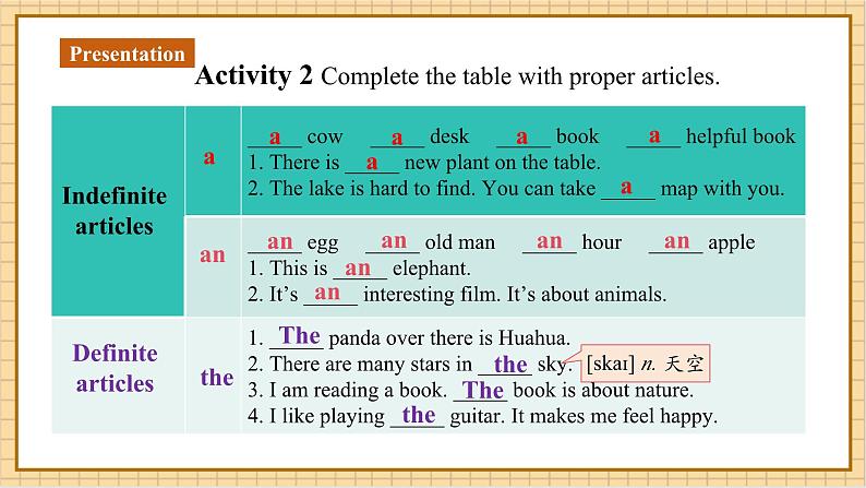 Unit 5 Love Mother Nature!（第5课时）Grammar in use.教学课件 第6页