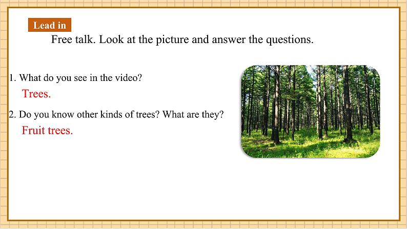 Unit 5 Love mother nature!（第6课时）Oral communication.教学课件第4页