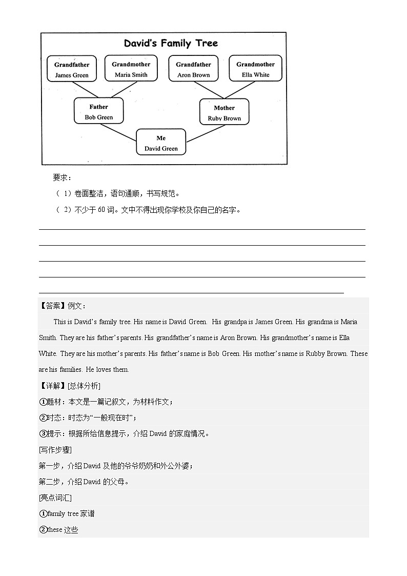 Module 2 模块话题满分范文必背试卷-七年级英语上册单元重难点易错题精练（外研版）第3页