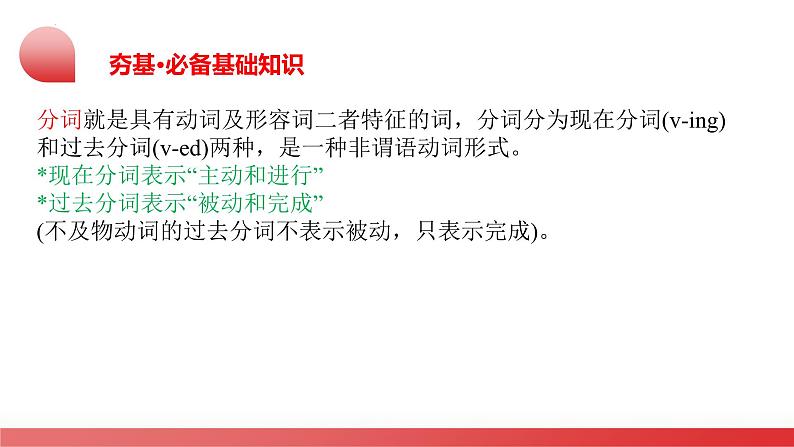 2025年中考英语一轮复习语法讲练测课件第06讲 非谓语动词之分词第7页