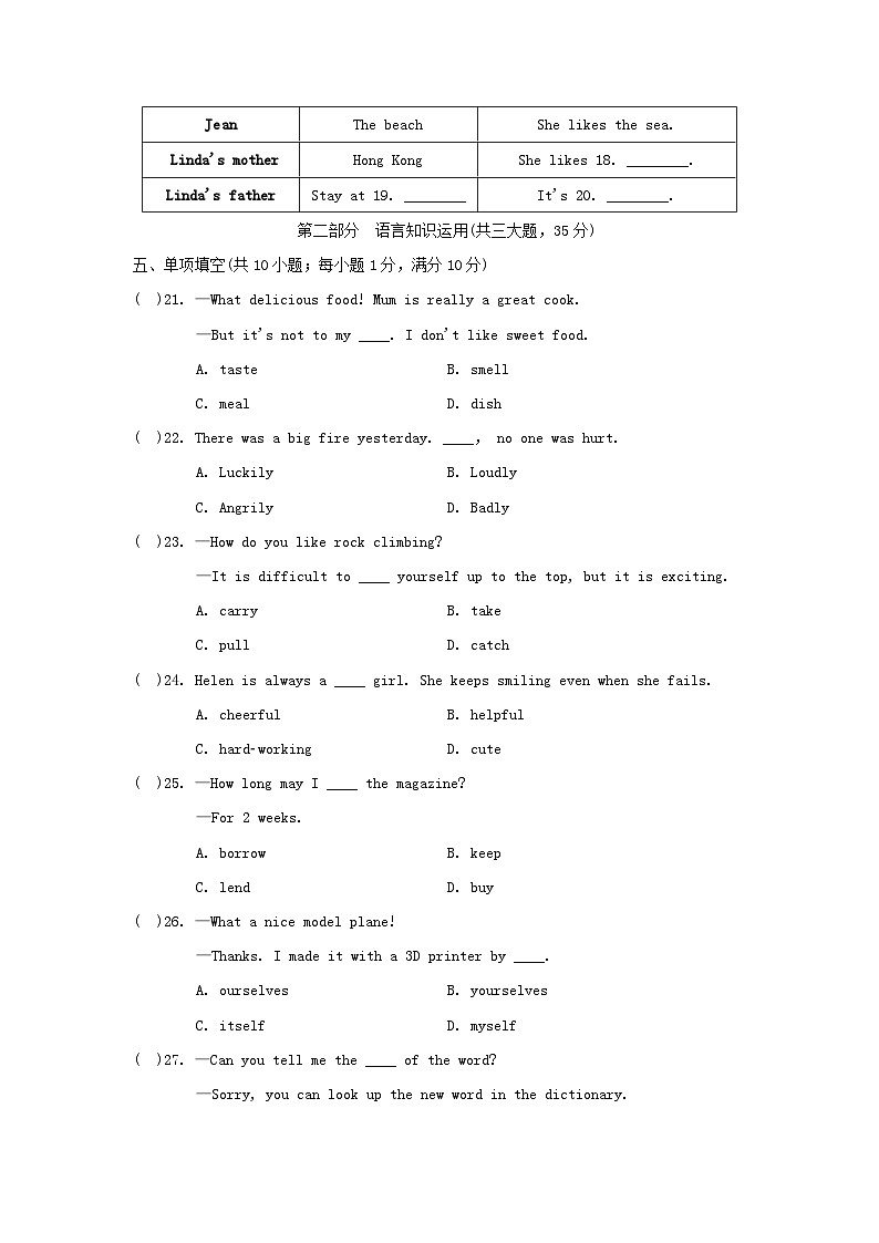 Unit 3　学情评估第3页