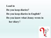 2024冀教版八上英语Unit 1 Me and My Class Lesson 6 Jenny's Week课件