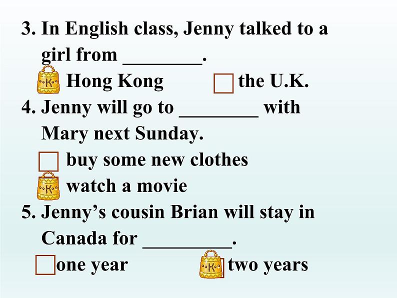 2024冀教版八上英语Unit 1 Me and My Class Lesson 6 Jenny's Week课件第8页