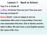 2024冀教版八上英语Unit 1 Me and My Class Lesson 1 Back to School课件
