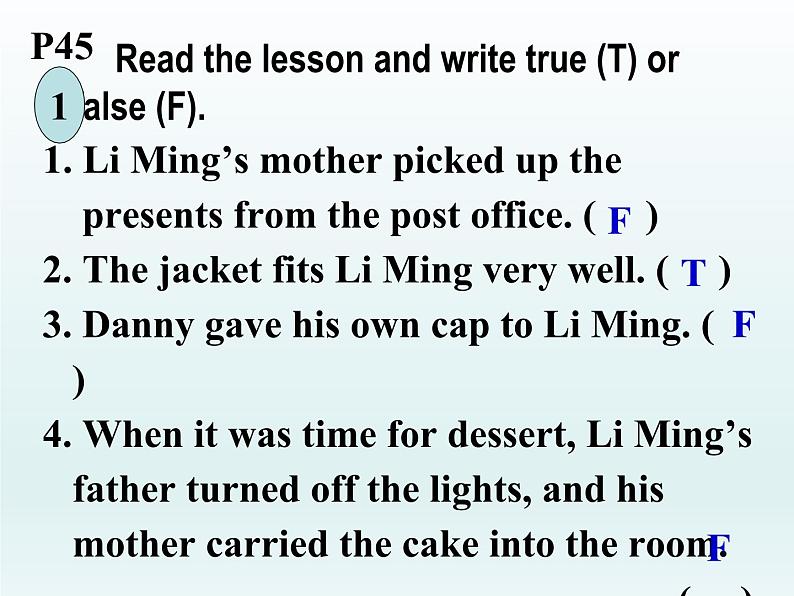 2024冀教版八上英语Unit 3 Families Celebrate Together Lesson 18 Li Ming's Birthday课件第7页