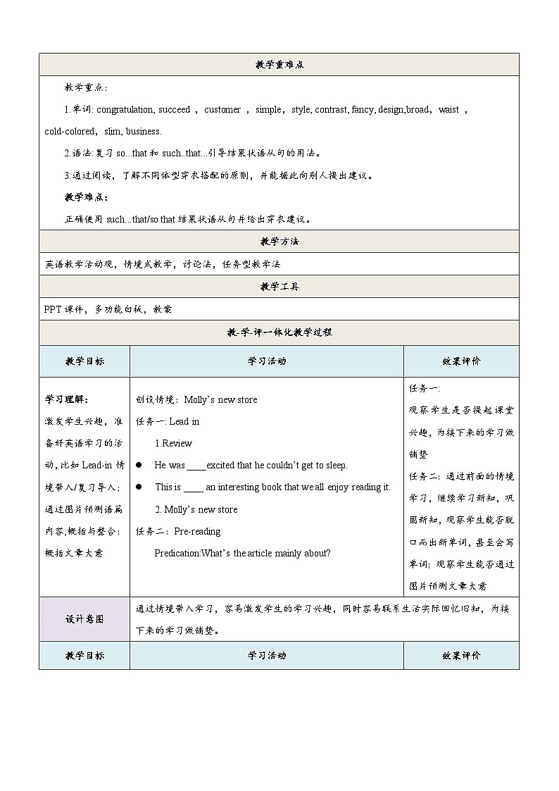 仁爱科普版英语八年级下册Unit8 Our Clothes Topic 1 We will have a class fashion show Section C课件+单元整体教学分析+教学设计+素材02