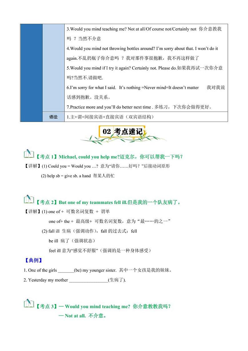Unit 1 Topic 2【速记清单】（原卷版）-2024-2025学年贵州专用八年级英语上册练习（仁爱科普版）第3页