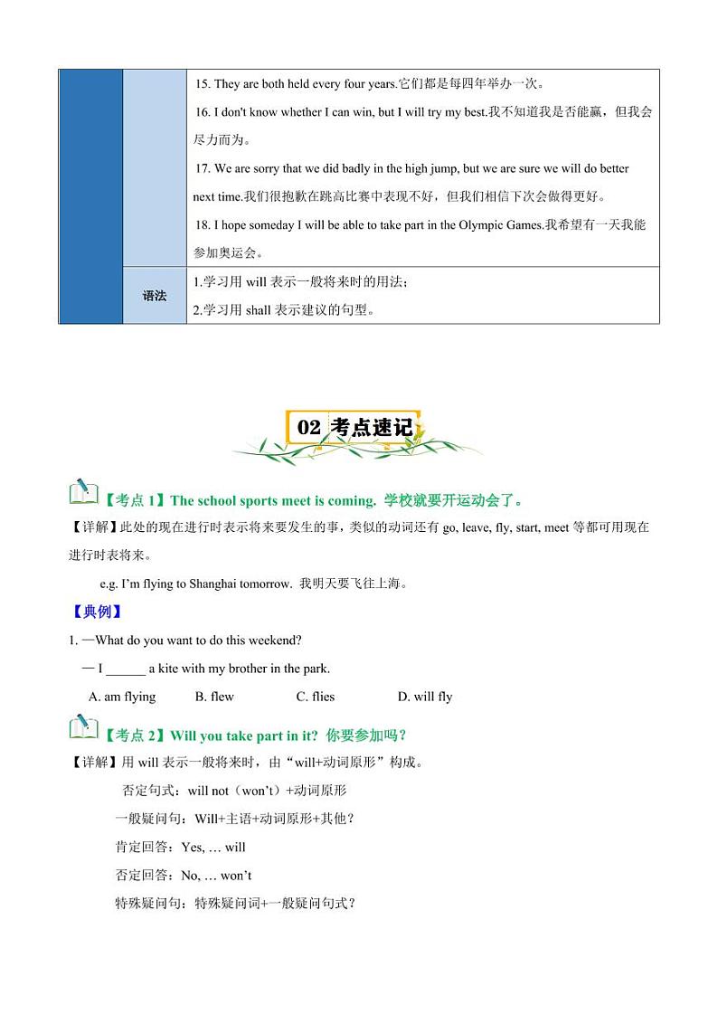 Unit 1 Topic 3【速记清单】（原卷版）-2024-2025学年贵州专用八年级英语上册练习（仁爱科普版）03