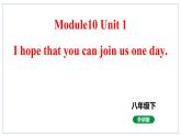 Module10 Unit 1课件2023-2024学年外研版英语八年级下册