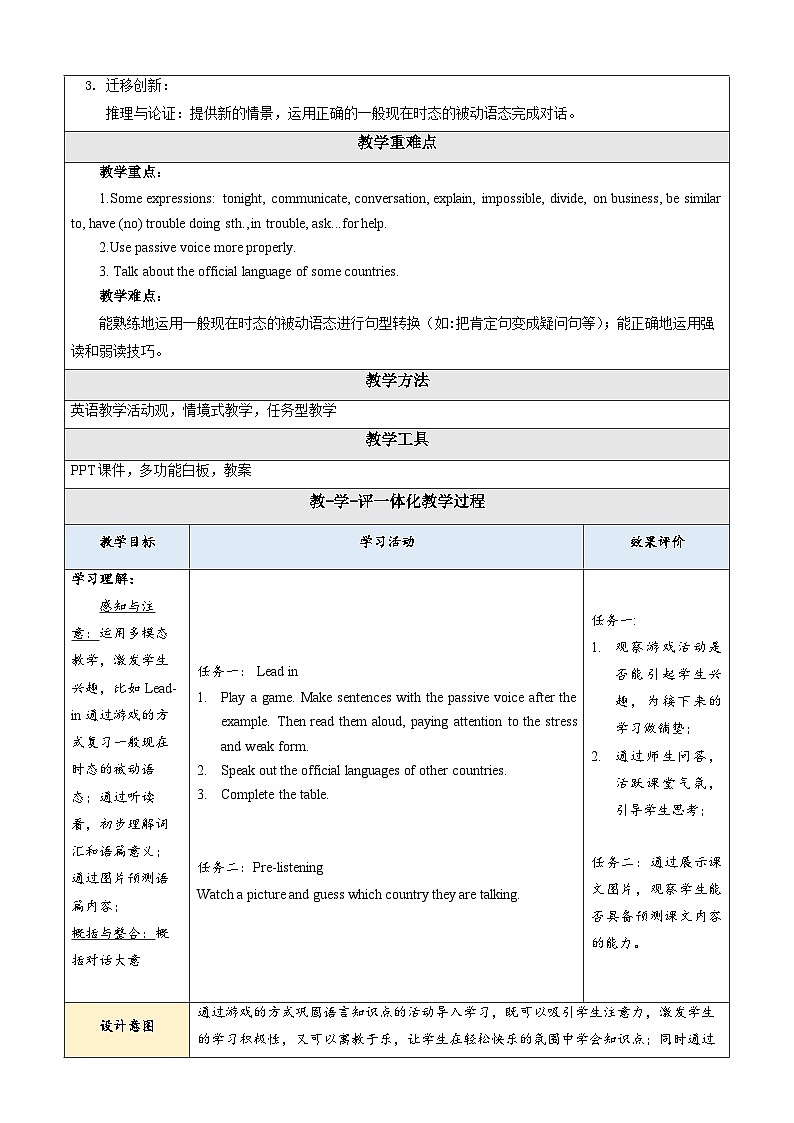 Unit 3 English Around the World Topic 1 Section B 教学设计第2页